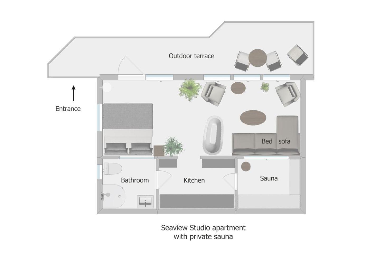 Lovely Studio Apartment Seaview & Private Sauna リラム エクステリア 写真